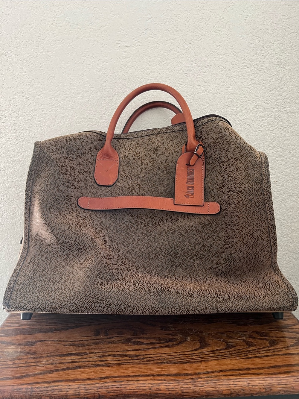 Jack Georges Pebbled Leather Duffle Bag